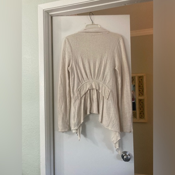 Free People Cream Bohemian Zip Up Cardigan - Picture 9 of 10